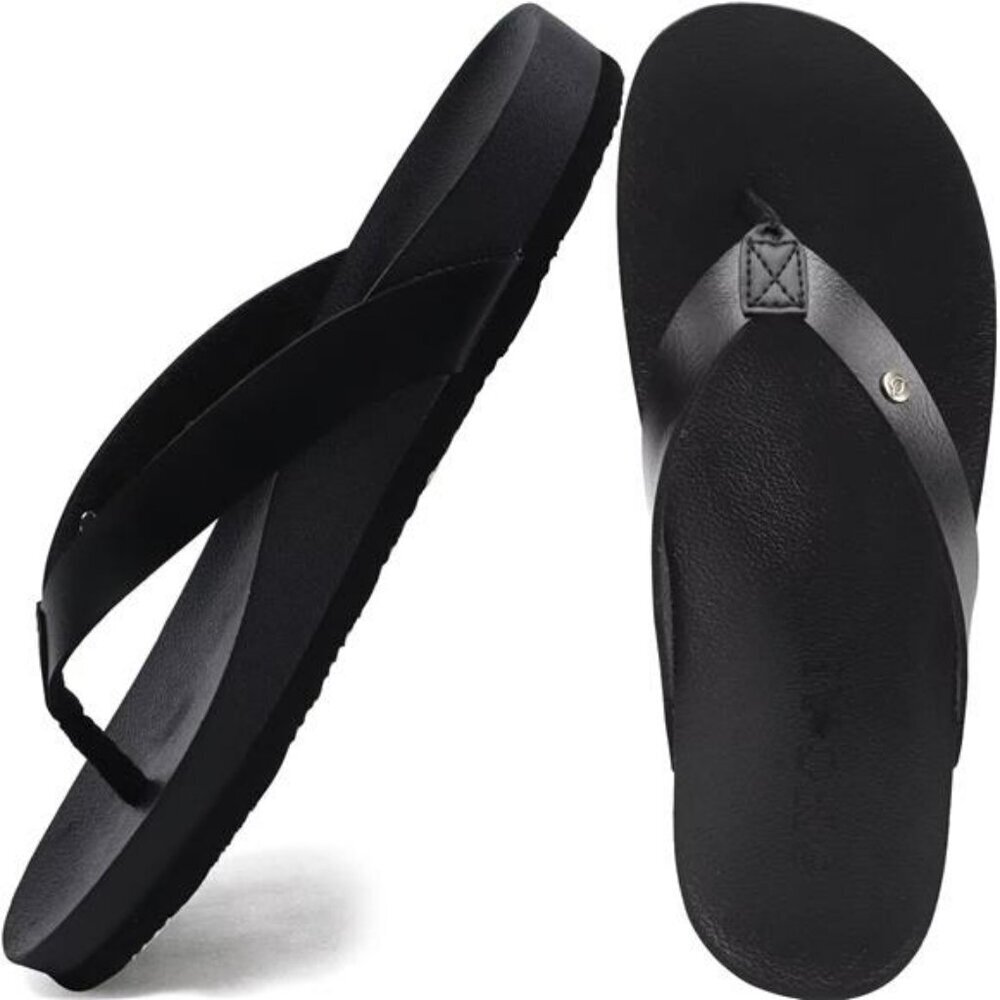 ONCAI Womens Flip Flops Arch Support Yoga Mat Sandals Non Slip Beach Slides